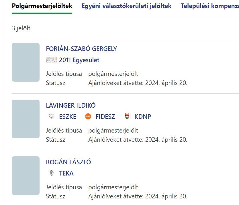 Voks24 - Budakalászon három polgármester-jelöltet vett nyilvántartásba a Nemzeti Választási Iroda 