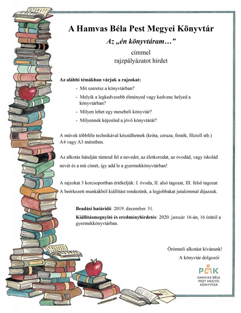 Rajzpályázatot hirdet a Hamvas Béla Pest Megyei Könyvtár