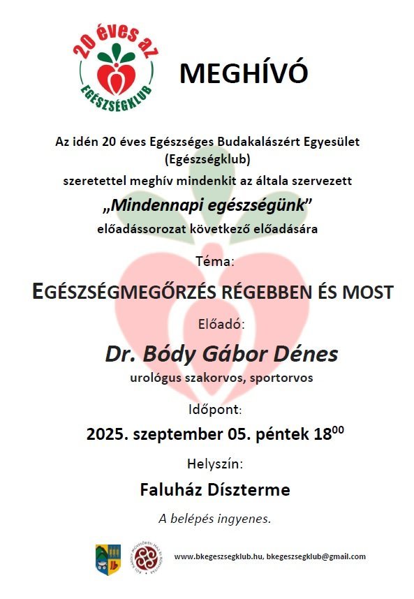 Dr. Bódy Gábor előadása a Faluházban