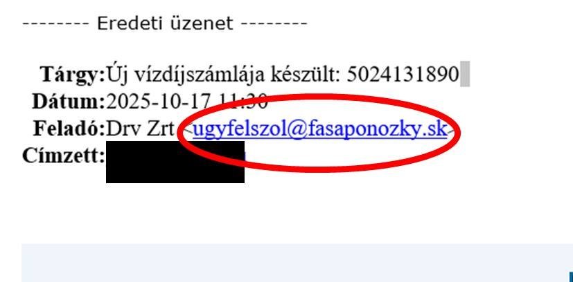 Legyenek óvatosak - Csaló e-mailek a DRV Zrt. nevében