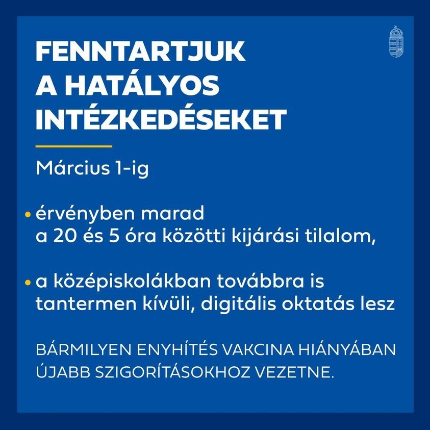 Kormányinfó -  Március elsejéig meghosszabbítják az eddig érvényben élő korlátozásokat