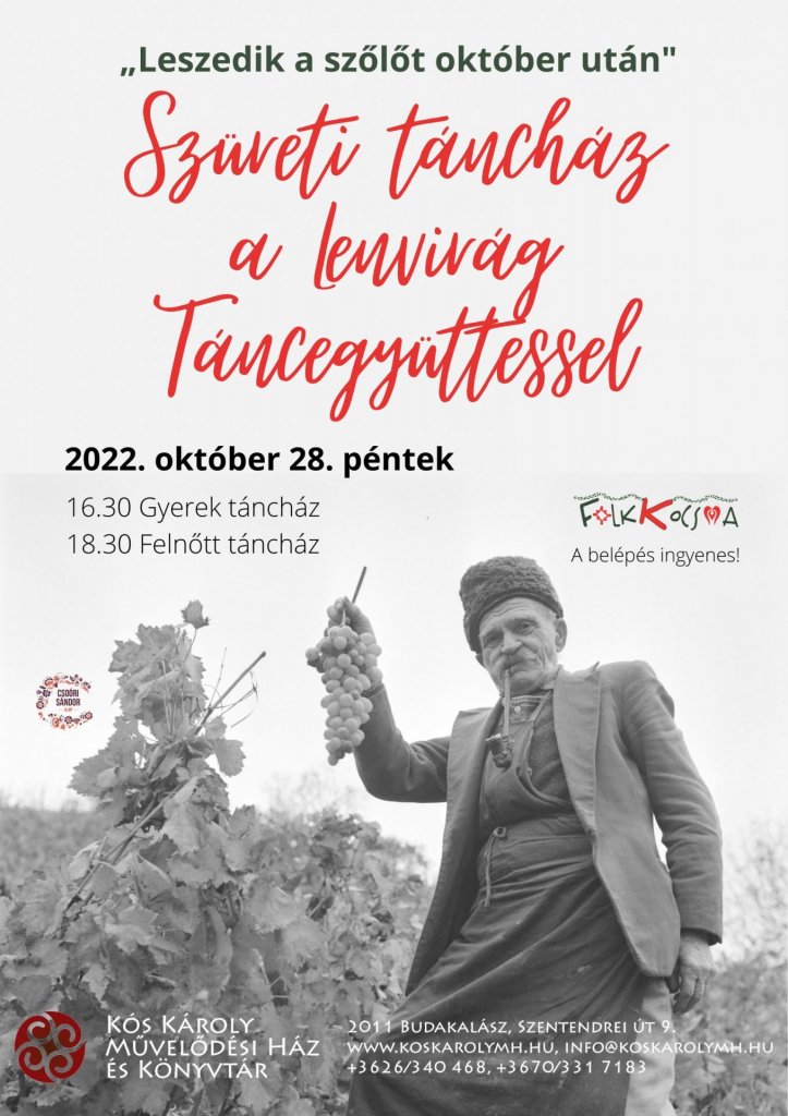 Szüreti táncház a Faluházban