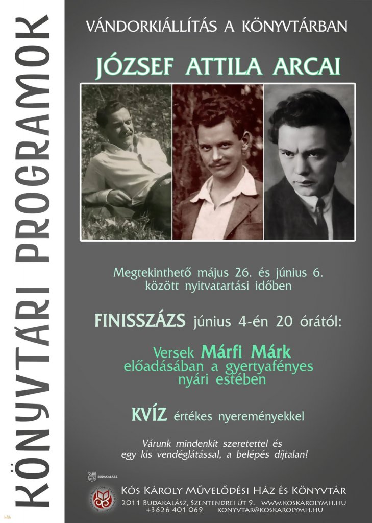 József Attila kiállítás érkezik a városi könyvtárba