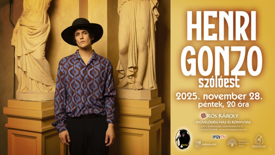 Henri Gonzo intim koncerttel érkezik Budakalászra péntek este