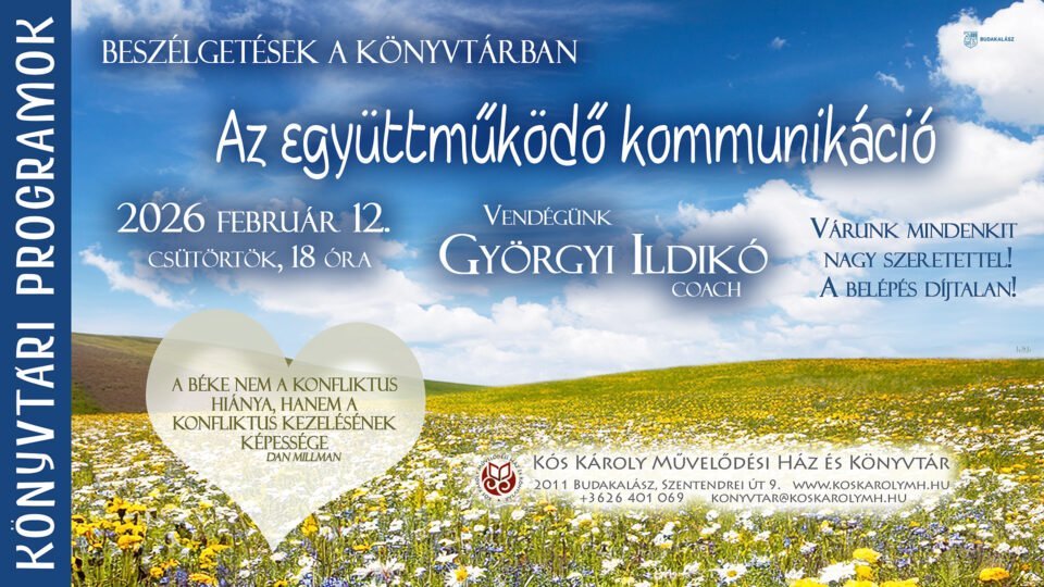 Könyvtári programok: előadás az együttműködő kommunikációról