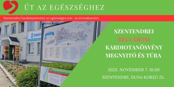 Megnyílik Szentendre belvárosi kardiotanösvénye
