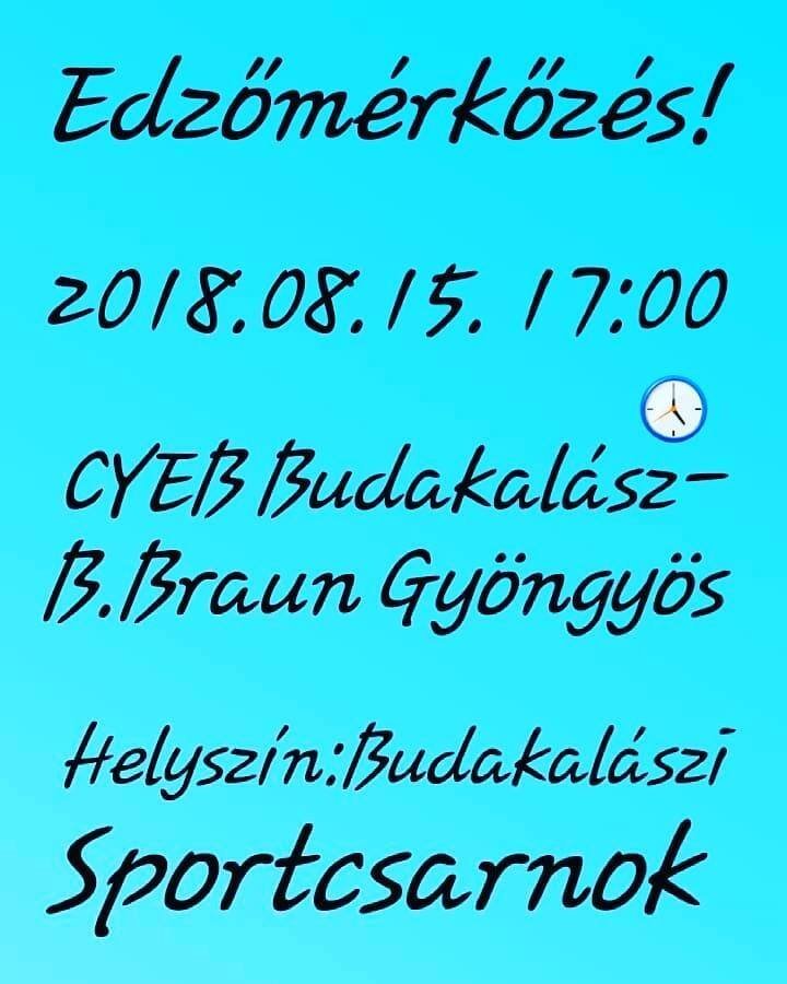 Edzőmérkőzést játszik hazai pályán a Cyeb Budakalász!