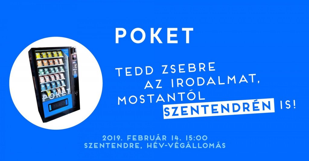 Szentendre: Az első vidéki POKET-könyvautomatából kortárs és klasszikus irodalmat vásárolhatunk