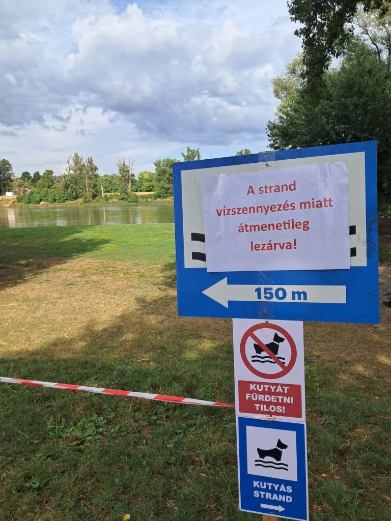 Fürdési tilalom a Postás strandon a Duna vízszennyezése miatt