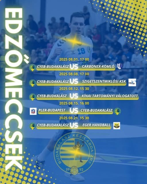 Hivatalosak lettek a Budakalász Kézilabda Zrt. felkészülési mérkőzései