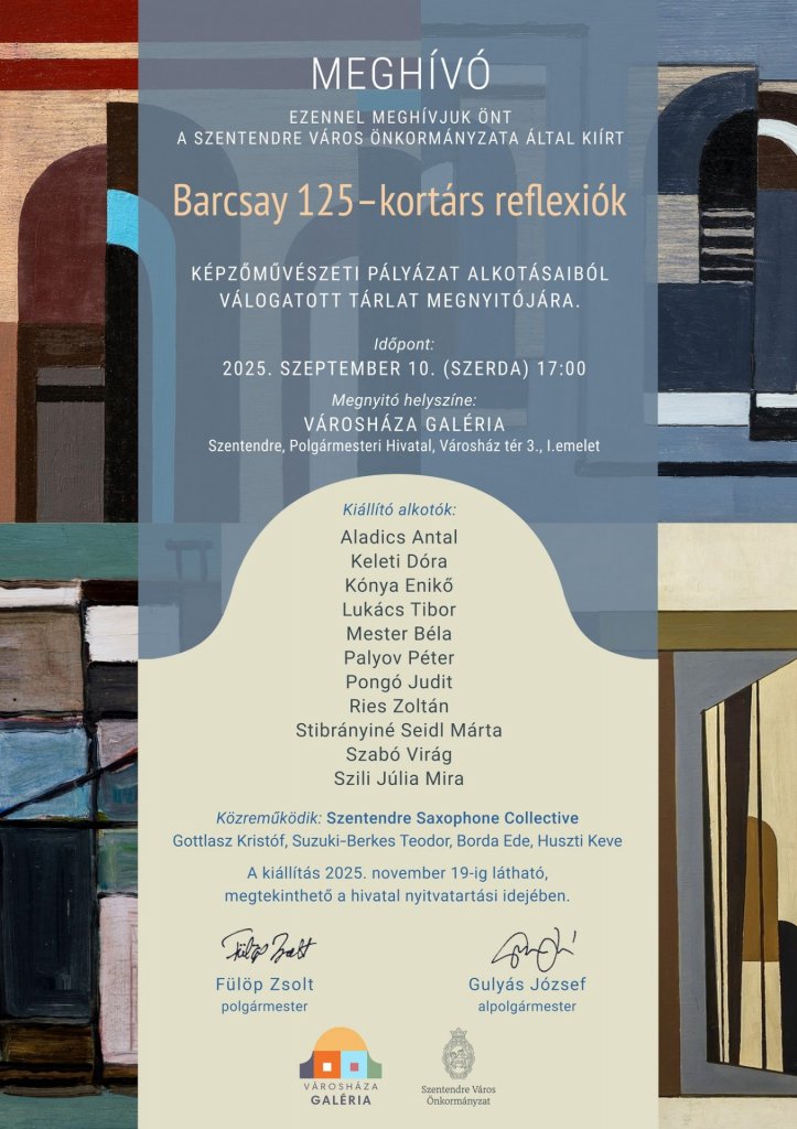 Barcsay 125 – kortárs reflexiók a Városháza Galériában
