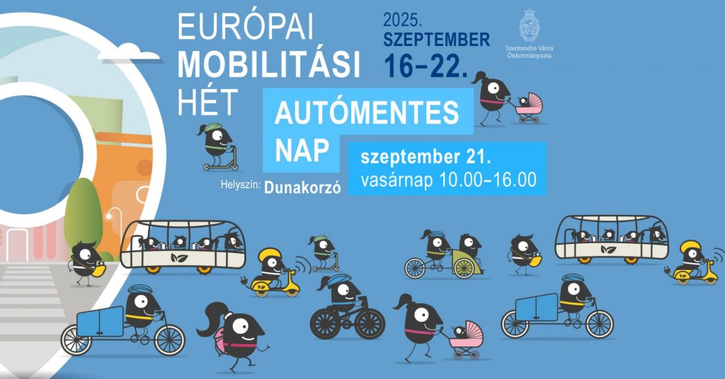 Mobilitás mindenkinek: egy héten át bringák, túracipők és evezők Szentendrén