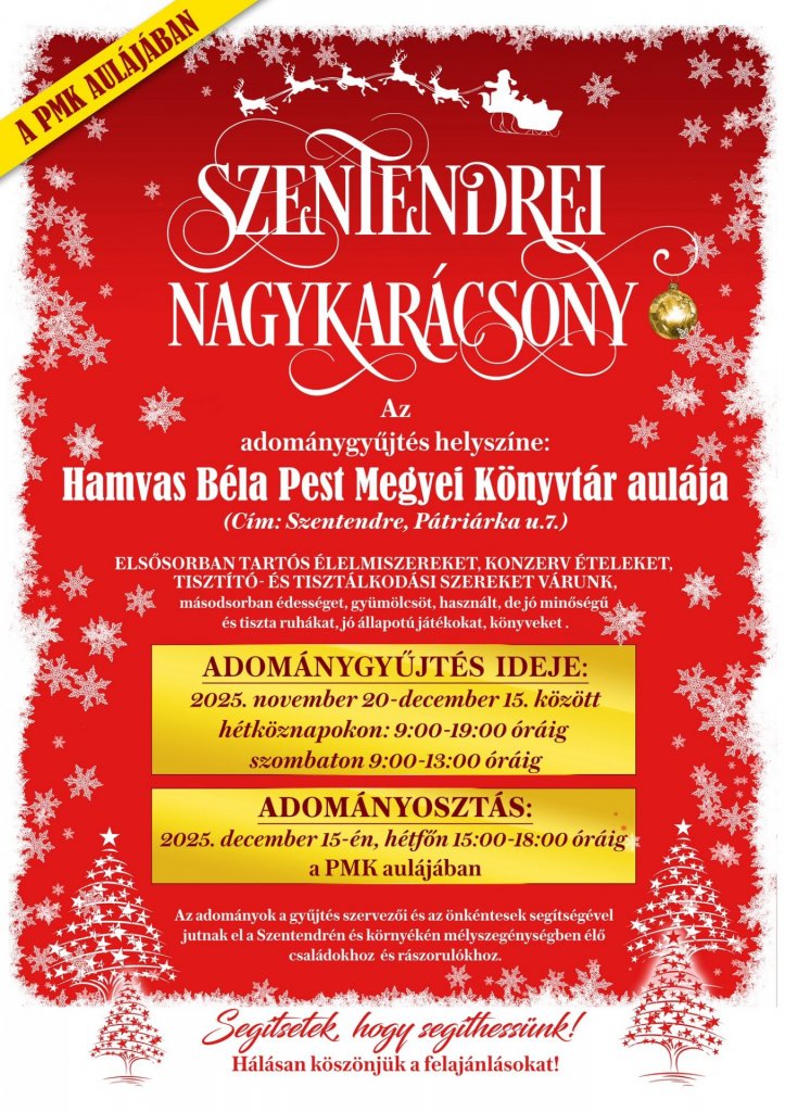 Elindult a Szentendrei Nagykarácsony adománygyűjtése