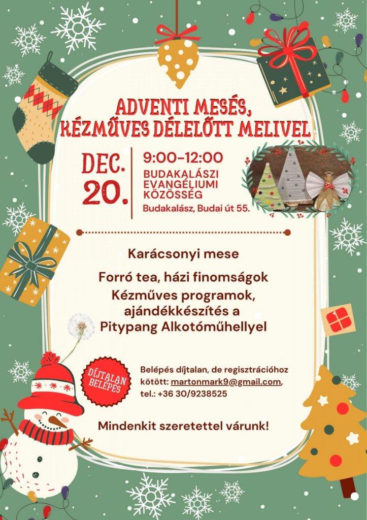Adventi mesés és kézműves délelőtt