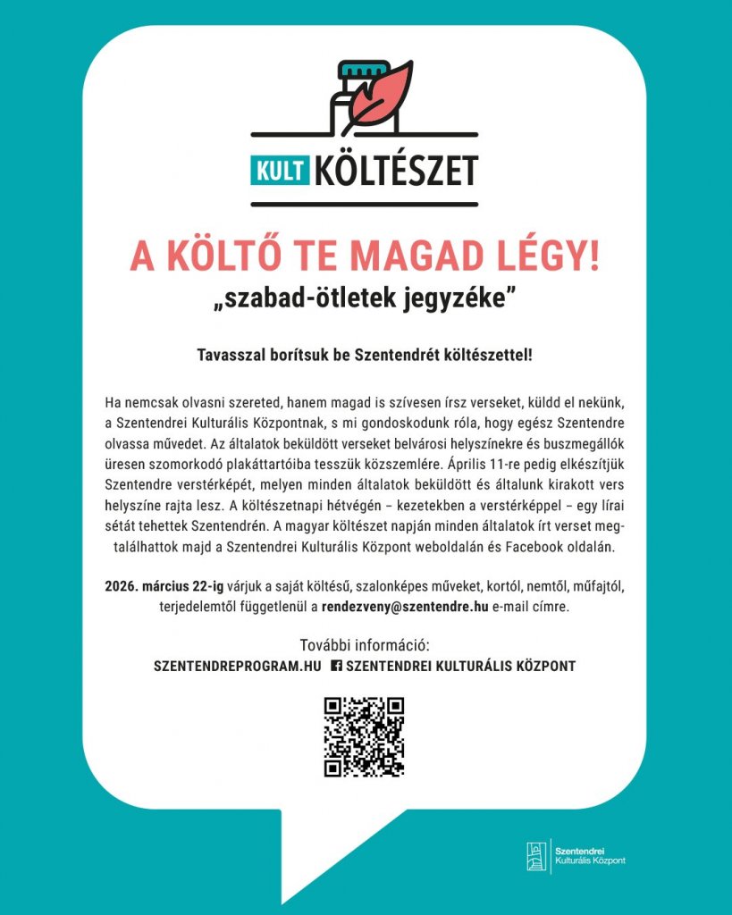 Újra versek lepik el Szentendre utcáit