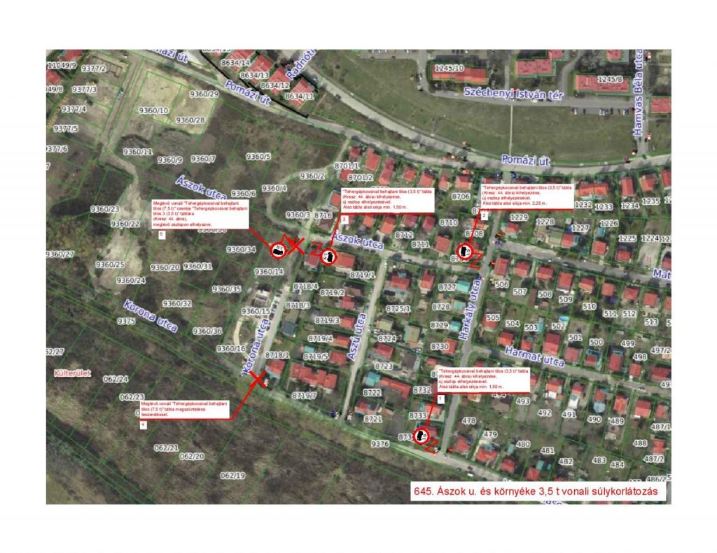 3,5 T SÚLYKORLÁTOZÁST VEZETNEK BE AZ ÁSZOK, ASZÚ ÉS KORONA UTCÁBAN IDEIGLENESEN