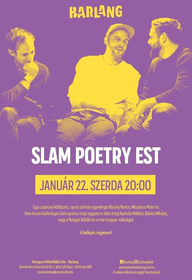 Slam poetry est a Magyar Kultúra napján a @Barlangban