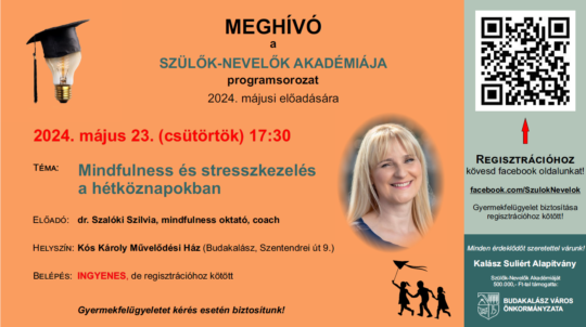 A Szülők-Nevelők Akadémiája csütörtökön tarja soron következő programját