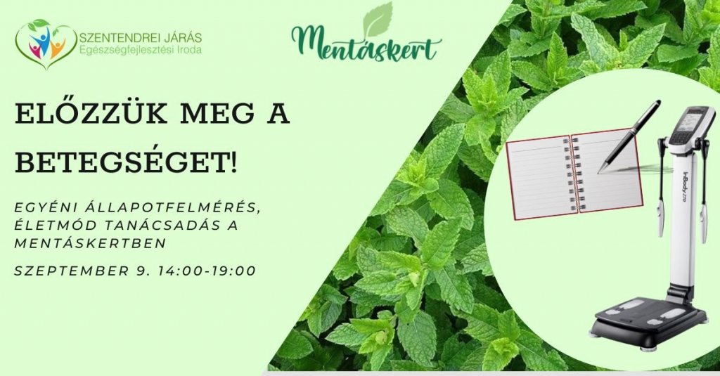 Egyéni állapotfelmérés, életmód tanácsadás a Mentáskertben