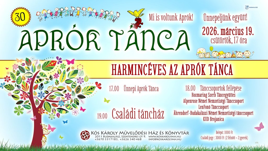 Ünnepi Aprók tánca program lesz csütörtökön 