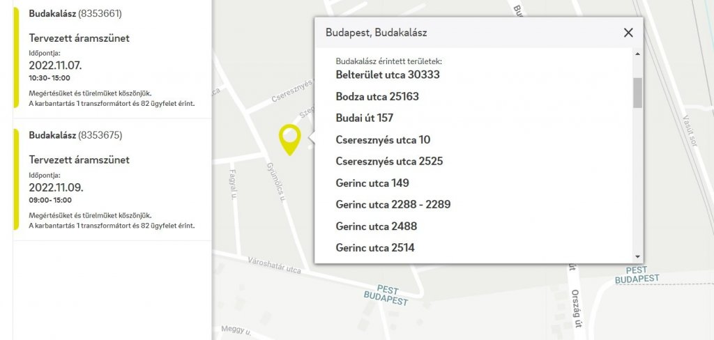 Tervezett áramszünet lesz november 7-én