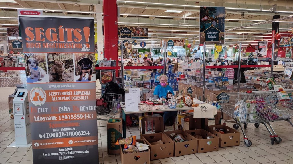 Több mint egy tonna adományt gyűjtőtt az Árvácska a hétvégén