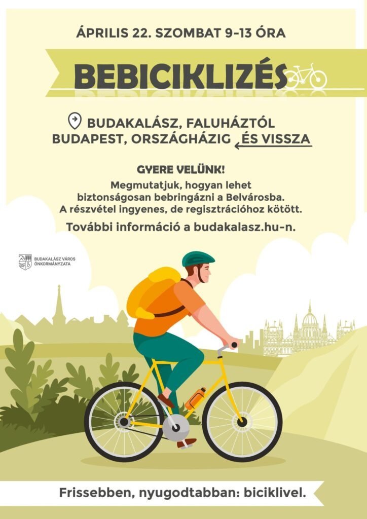 Föld napi biciklizés a Faluháztól az Országházig és vissza