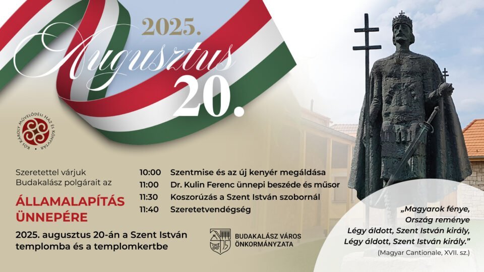 Budakalászon is megünneplik az államalapítást augusztus 20-án