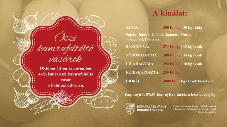 Kamrafeltöltés szombaton