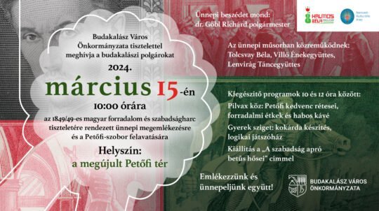 Március 15-én a színes gyerekprogramok mellett kinyit a „Budakalászi Pilvax” is