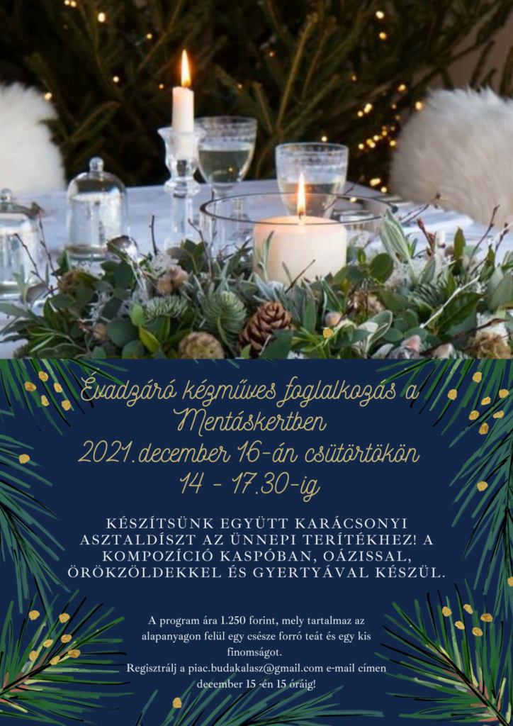 Évadzáró kézműves foglalkozás a Mentáskertben