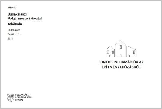 A magánszemélyeknek az építményadóról szóló adatbejelentést február közepéig kell megtenniük