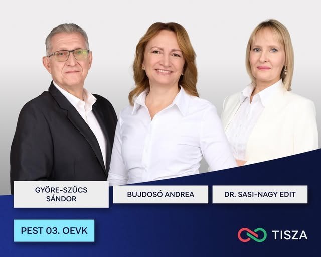Megnevezte a Tisza Párt a Pest 3-as számú választókörzet jelöltjeit