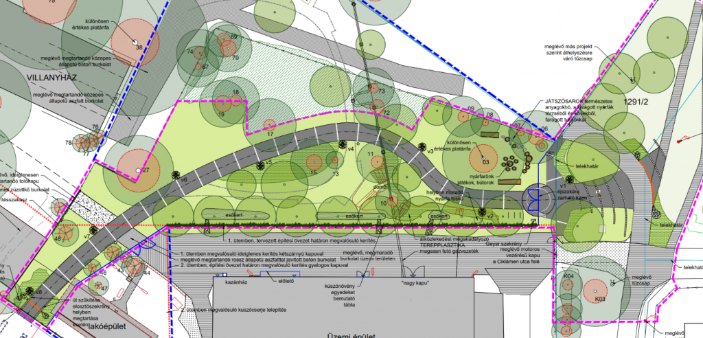 Új gyalogos-kerékpáros kapcsolat épül a Ciklámen utca és a Faluház között 
