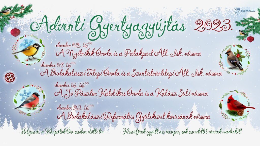 Adventi negyedik gyertyagyújtás Budakalászon
