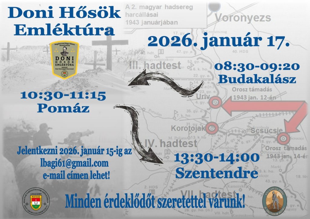 Doni Hősök Emléktúra indul szombaton 