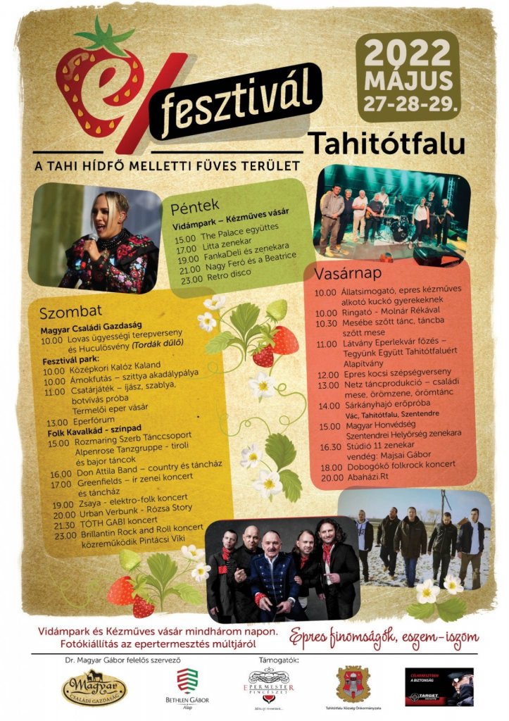 E/fesztivál Tahitótfaluban