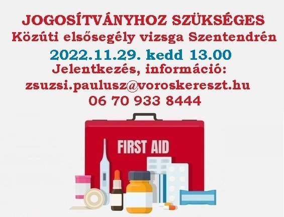 Közúti elsősegélyvizsgára lehet jelentkezni