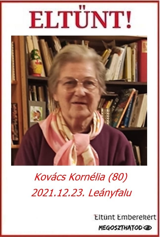 Továbbra sincs hír az eltűnt asszonyról 