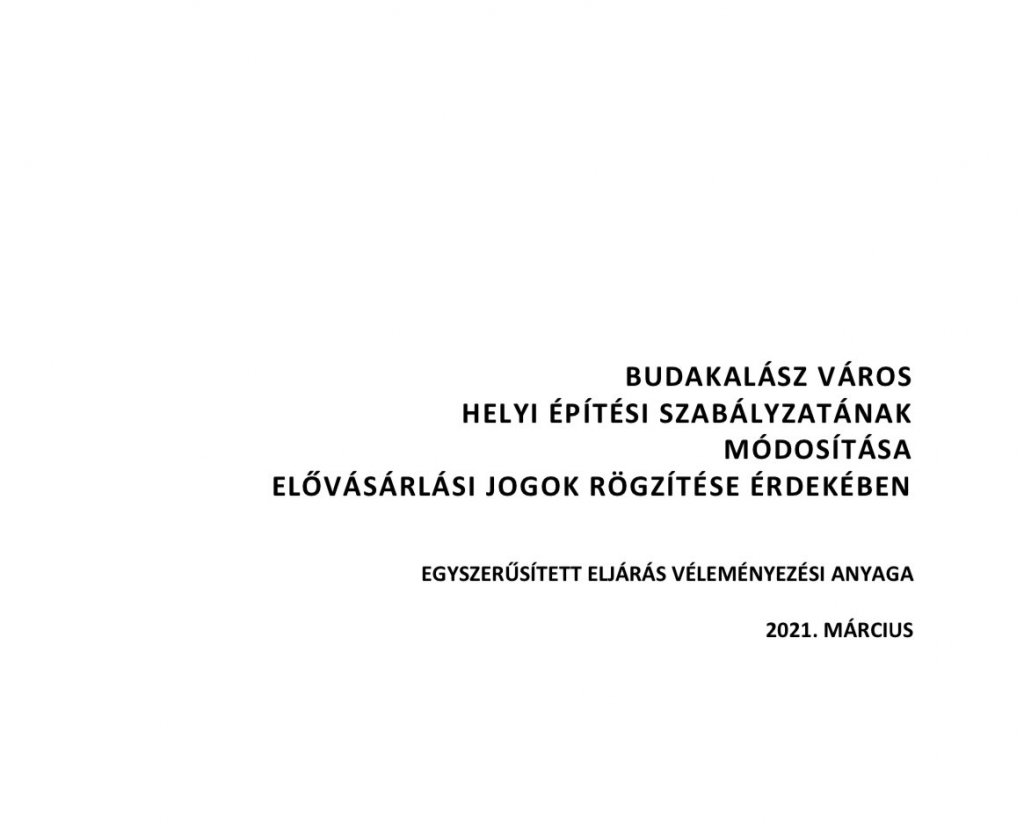 Helyi építési szabályzat módosítása - várják az észrevételeket 