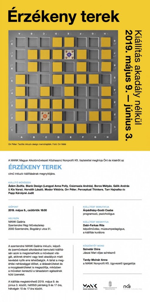 ÉRZÉKENY TEREK - Kiállítás akadály nélkül