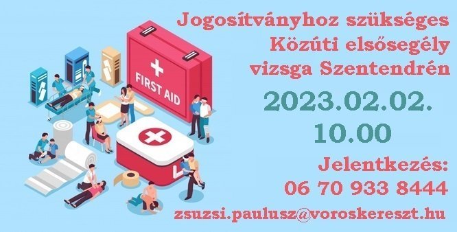 Közúti elsősegély vizsga februárban Szentendrén 