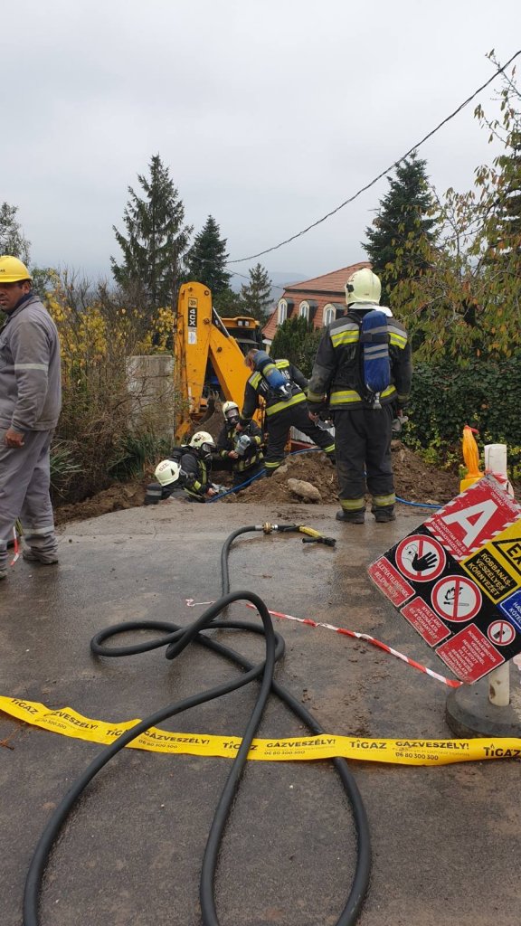 Gázvezetéket szakított el munkagép Szentendrén