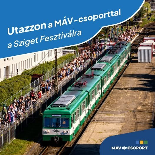 Többször jár a szentendrei HÉV a SZIGET Fesztivál ideje alatt