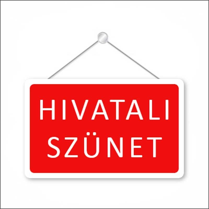 Ügyfélfogadási szünet