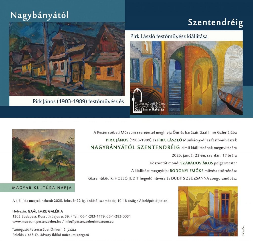 Nagybányától Szentendréig - Pirk János és Pirk László közös kiállítása Budapesten 