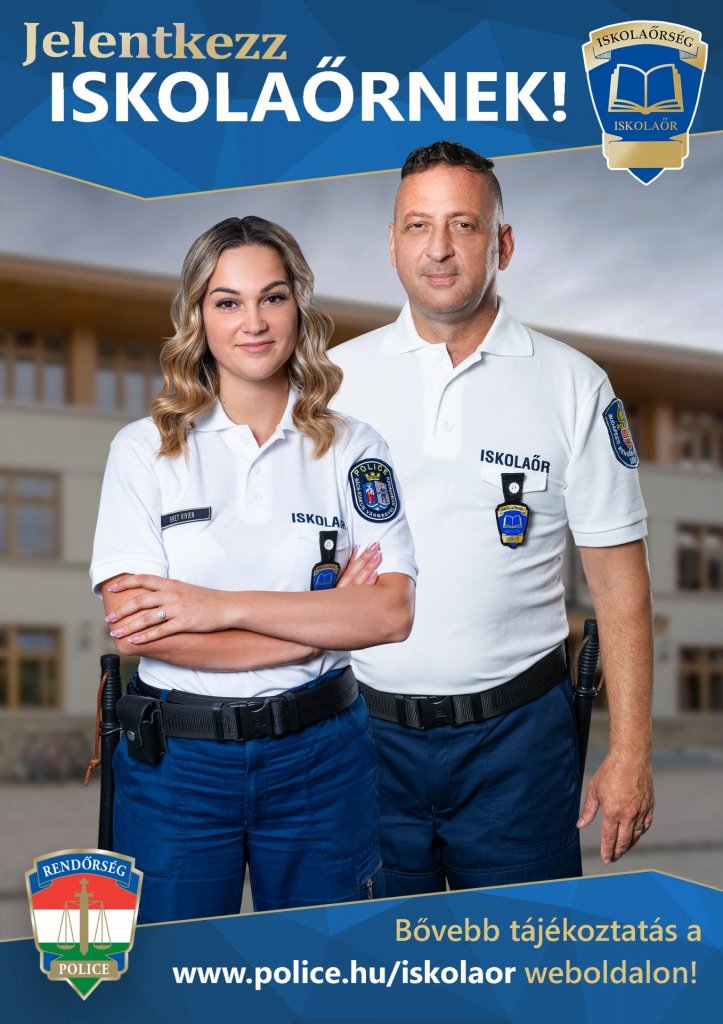 A rendőrjárőr- és iskolaőri képzésekre toboroz a Szentendrei Rendőrkapitányság 