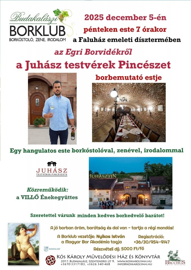 Adventi borkultúra találkozása a zenével: különleges est Budakalászon