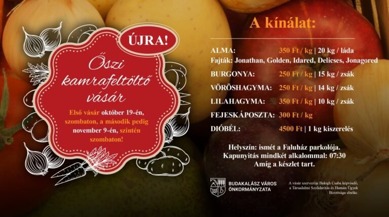 Ilyen lesz az őszi kamara feltöltő vásár