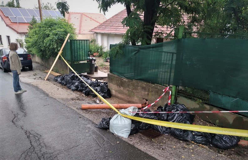 Kárfelmérés Budakalászon az esőzések után